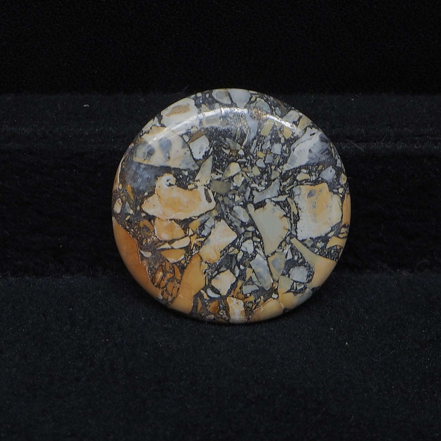 Maligano Jasper Cabochon 25x25mm 17ct Round – Pedra Gems