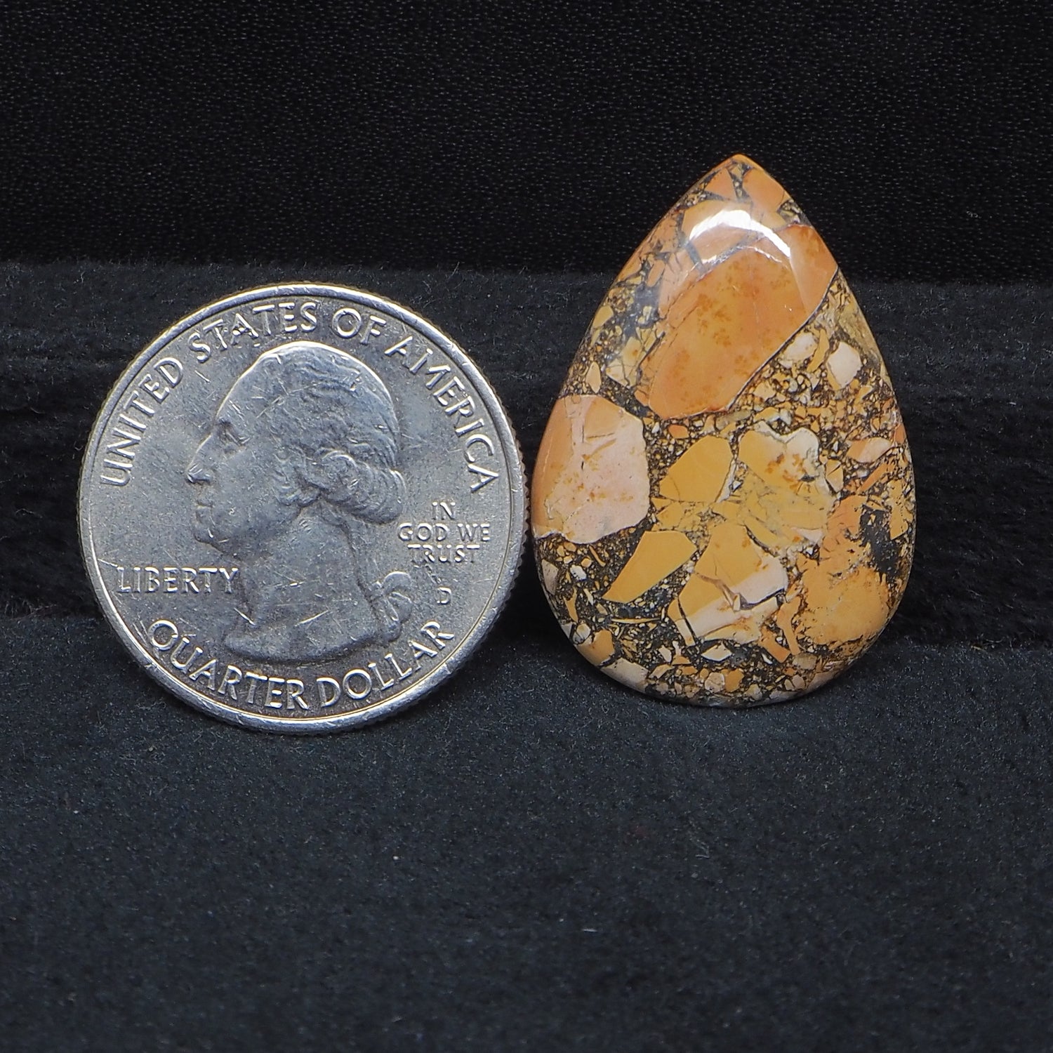 Maligano Jasper Cabochon 29x21mm 19.5ct Pear – Pedra Gems