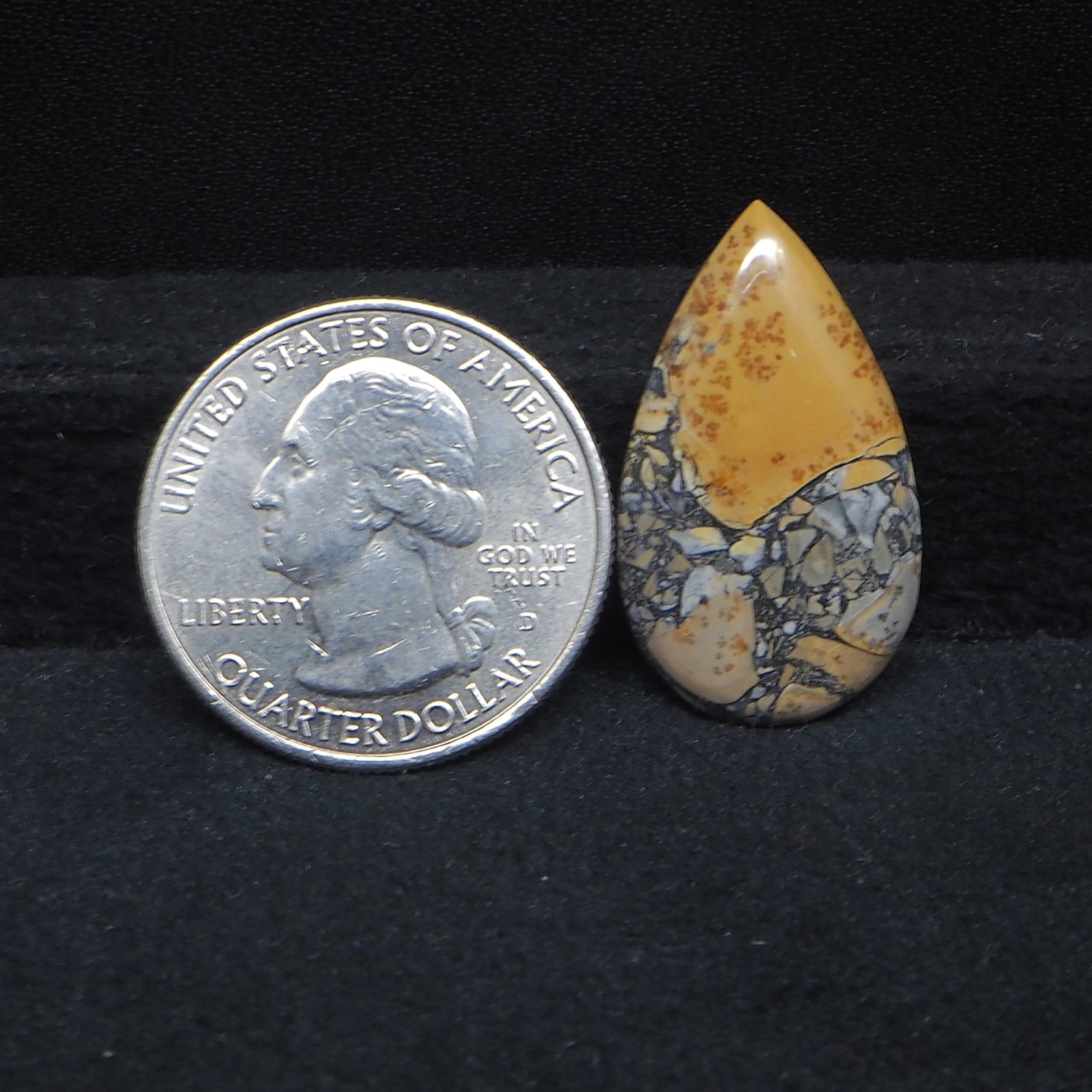 Maligano Jasper Cabochon 27x15mm 13.5ct Pear – Pedra Gems