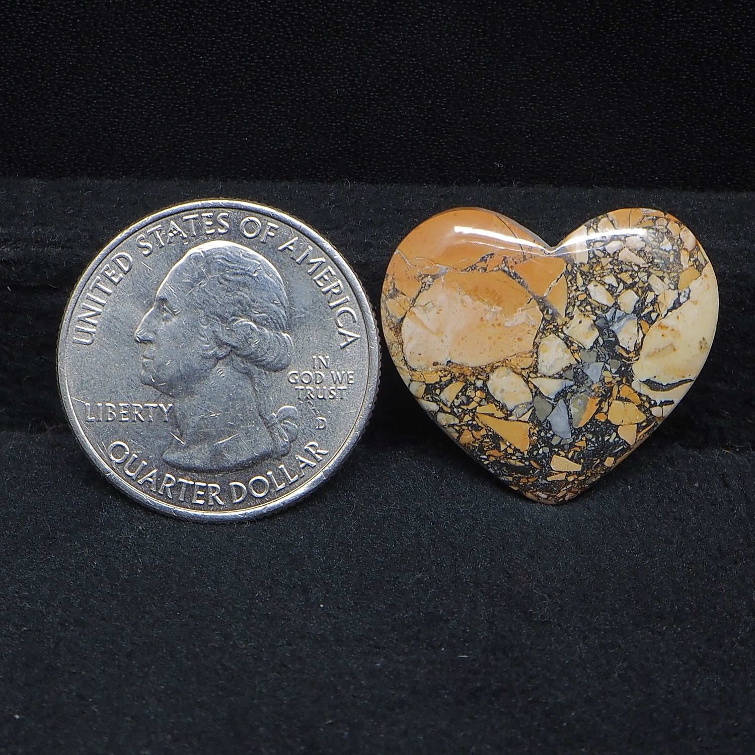 Maligano Jasper Cabochon 22x25mm 17.5ct Heart – Pedra Gems