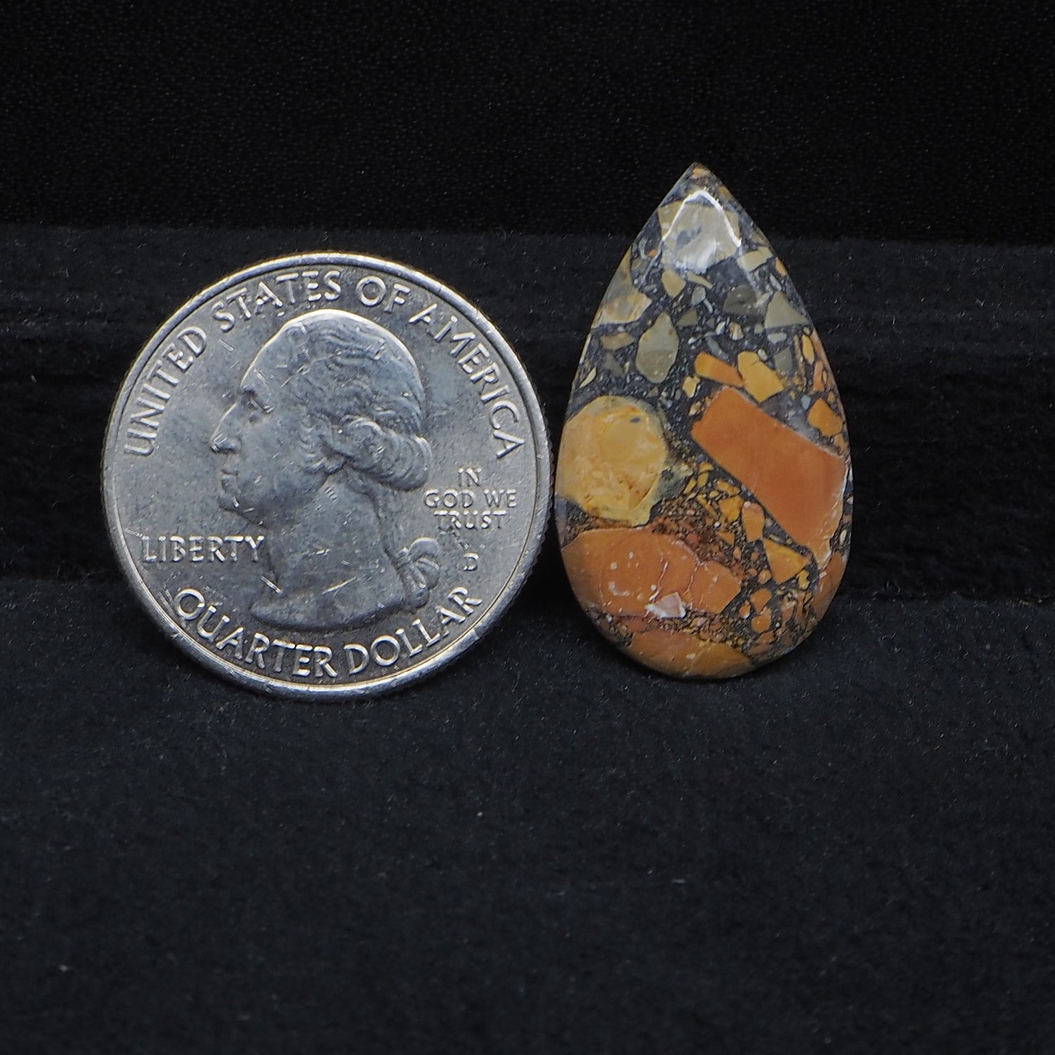 Maligano Jasper Cabochon 27x16mm 17ct Pear – Pedra Gems