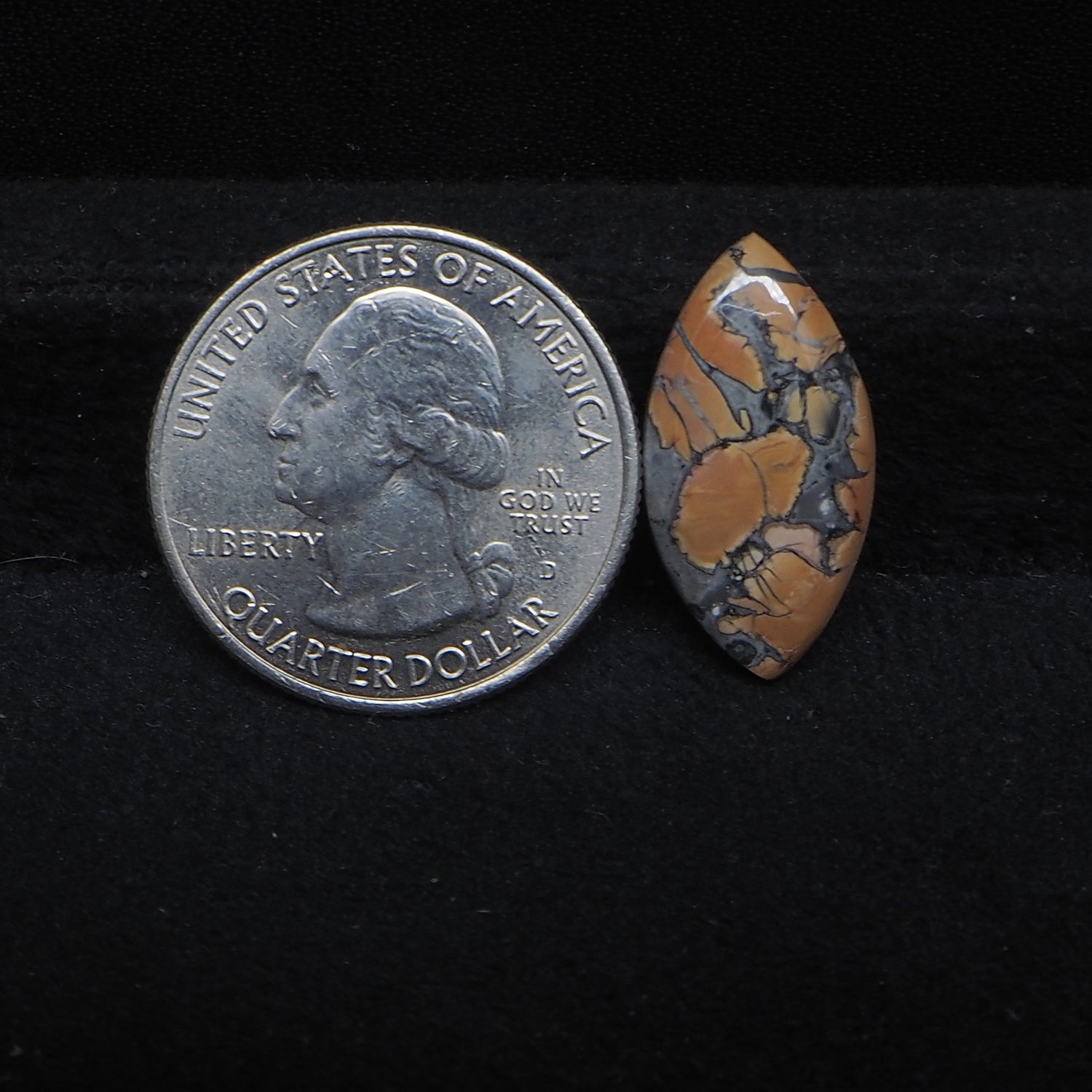 Maligano Jasper Cabochon 22x11mm 9ct Marquise – Pedra Gems