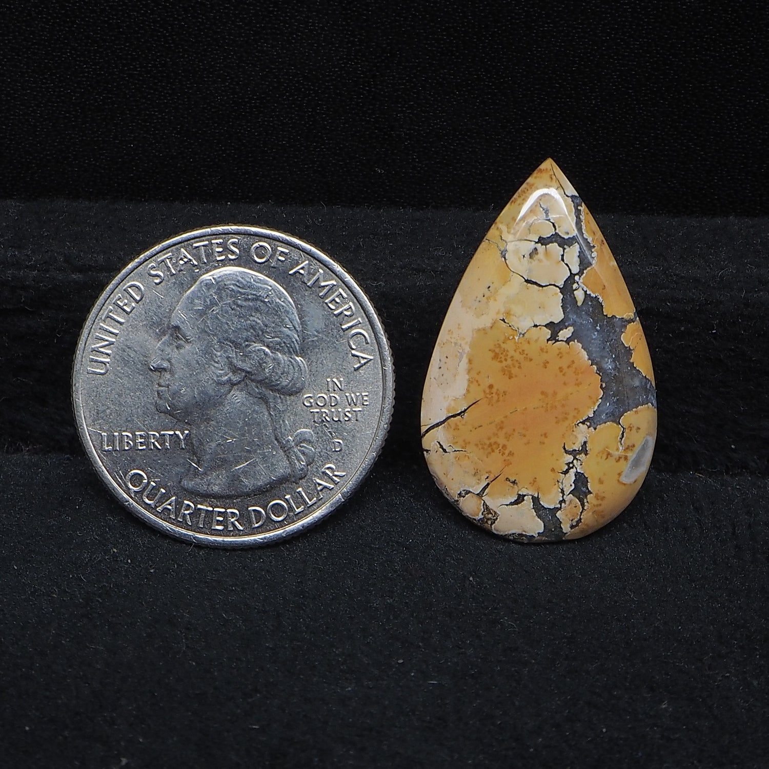 Maligano Jasper Cabochon 29x17mm 16.5ct Pear – Pedra Gems