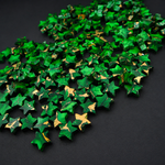 Irish Dahlia Star 8mm Calibrated Flat Gemstone - Green Gold Matrix - Pedra Gems