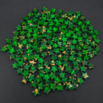 Irish Dahlia Star 8mm Calibrated Flat Gemstone - Green Gold Matrix - Pedra Gems