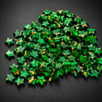 Irish Dahlia Star 12mm Calibrated Flat Gemstone - Green Gold Matrix - Pedra Gems