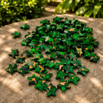 Irish Dahlia Star 12mm Calibrated Flat Gemstone - Green Gold Matrix - Pedra Gems