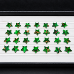 Irish Dahlia Star 12mm Calibrated Flat Gemstone - Green Gold Matrix - Pedra Gems
