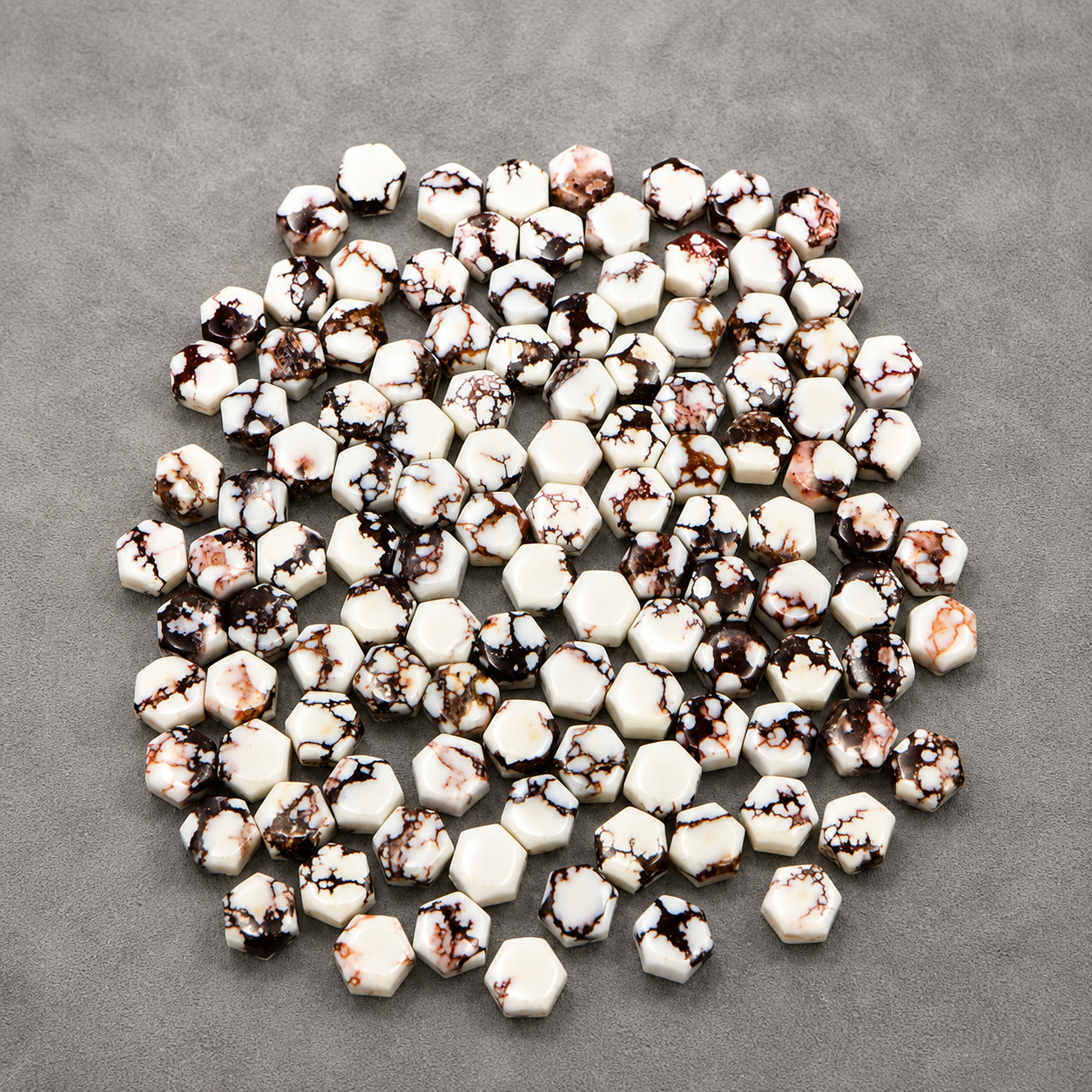 Wild Horse Hexagon Cabochon 6x6mm – Natural Gemstone for Jewelry Making