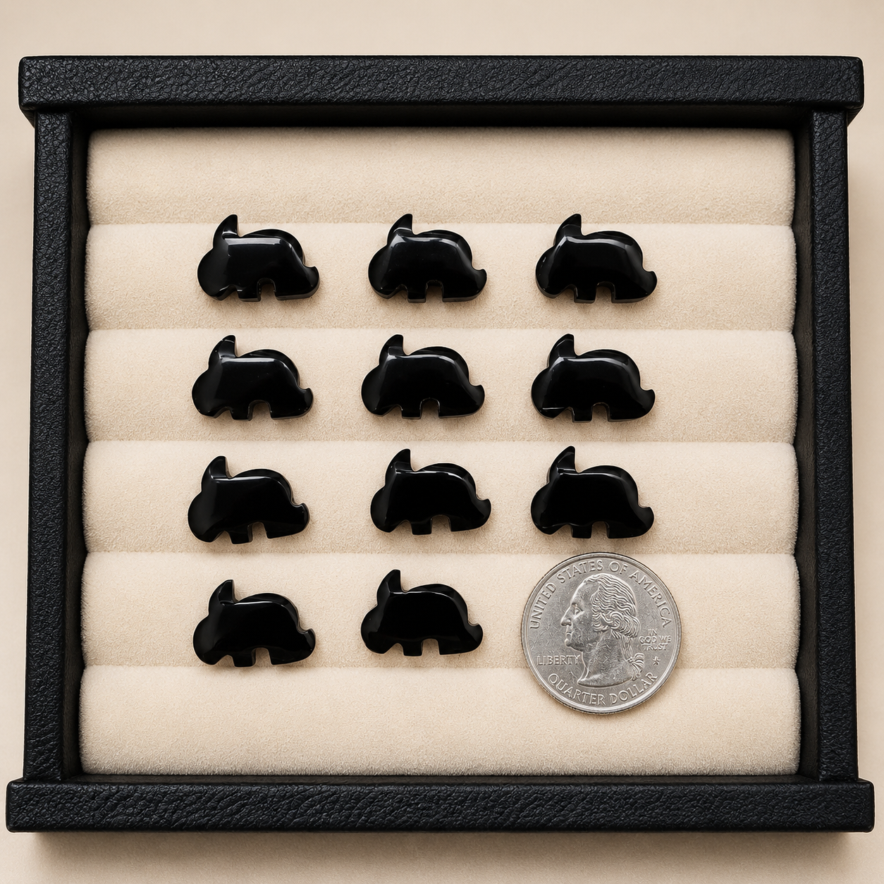Bunny Shape Cabochon – Black Onyx Natural Gemstone