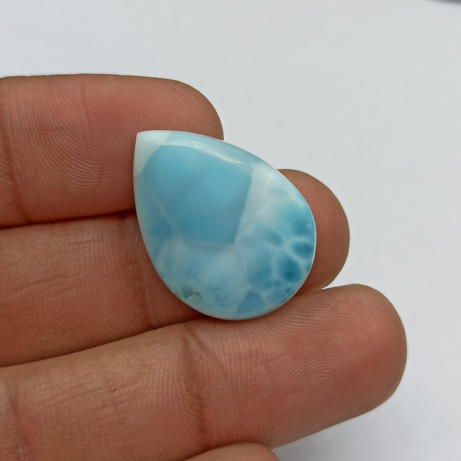 Larimar Gemstone Pear Shape Cabochon PG-LMC-004