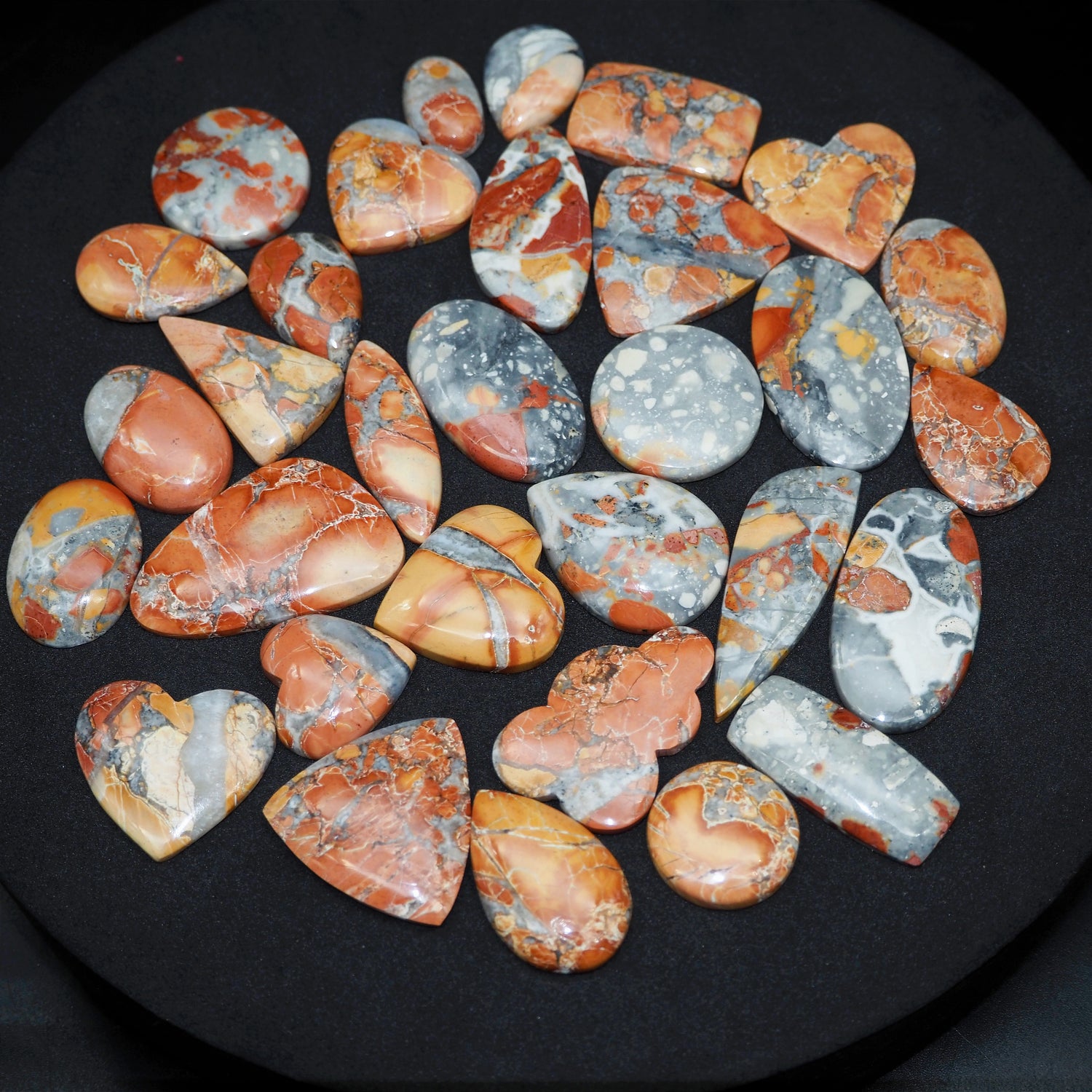Maligano Jasper Mix Shape Lot Gemstone Maligano Jasper Cabochon Bulk Semi-Precious Gemstone For Jewelry Making