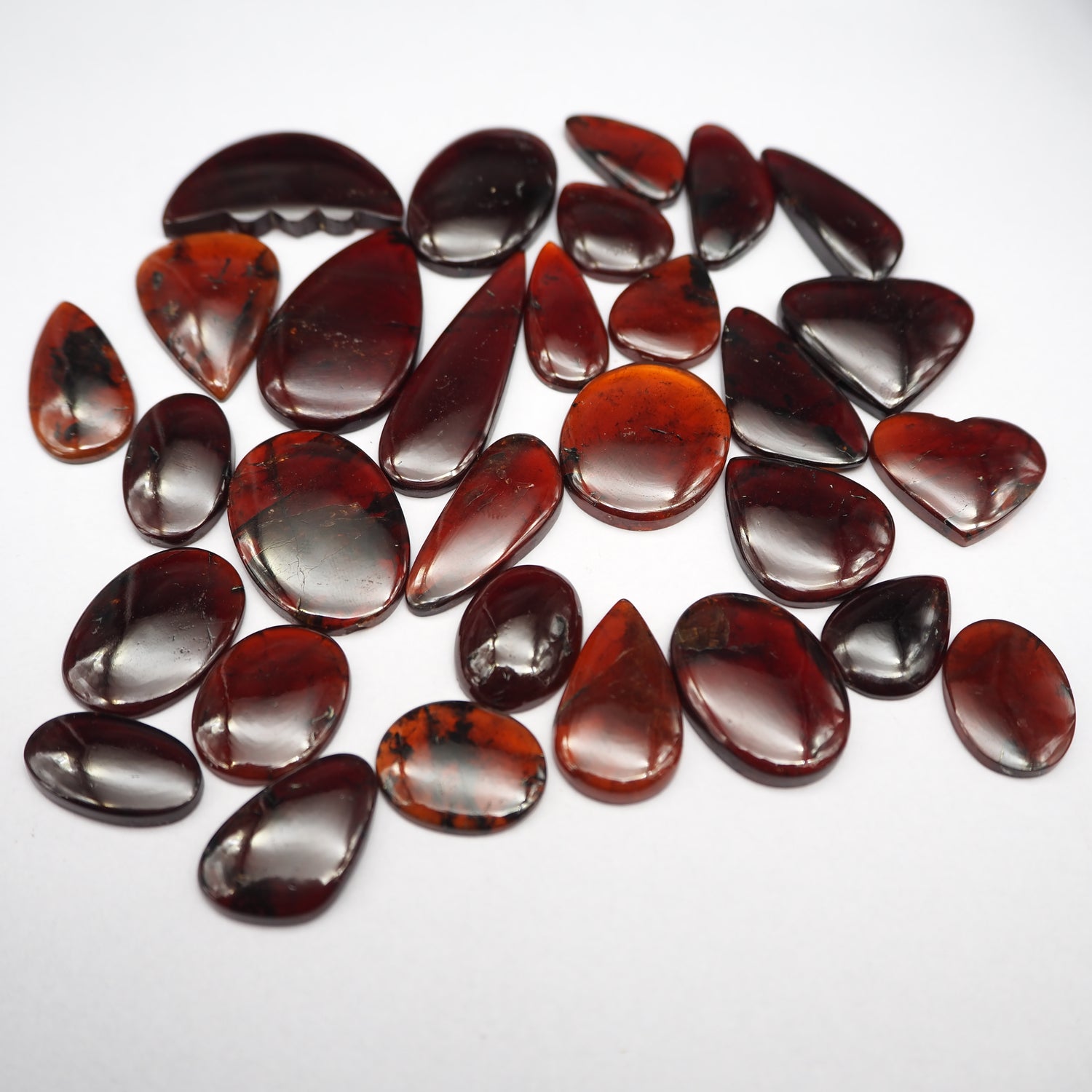 Hessonite Garnet Mix Shape Lot Loose Gemstone Cinnamon Cabochon Semi-Precious Stone