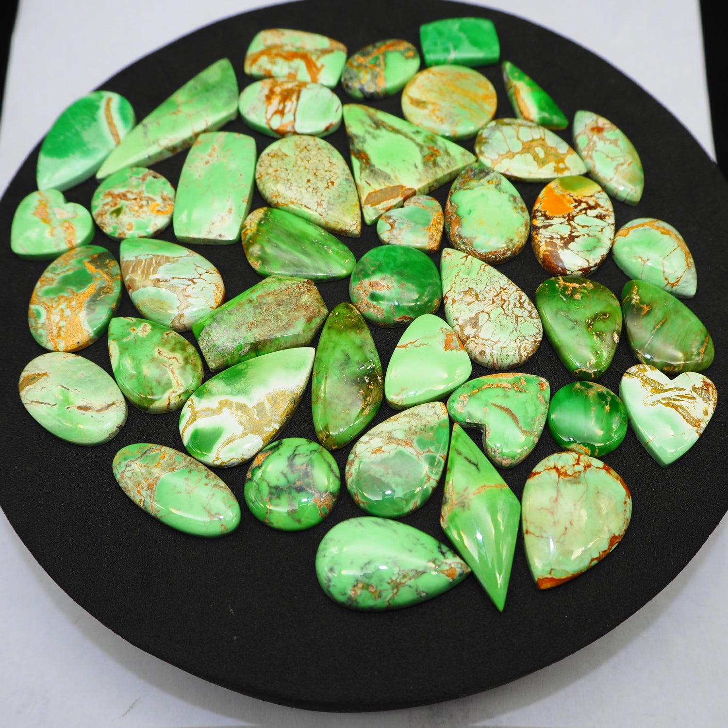 Natural Variscite Gemstone Cabochon Semi-Precious Australias Variscite Loose Gemstone Mix Shape Lot For Jewelry Making