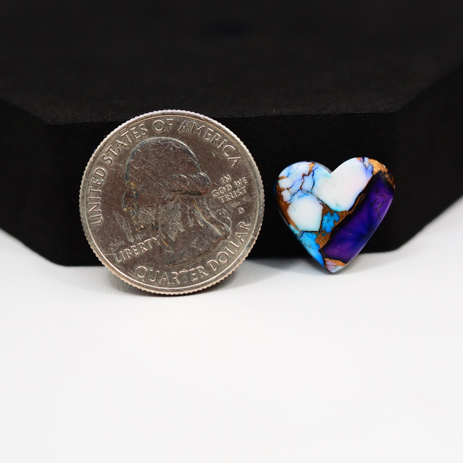 Purple Ice Rose Dahlia Cabochon 15x15mm 7ct Heart – Pedra Gems