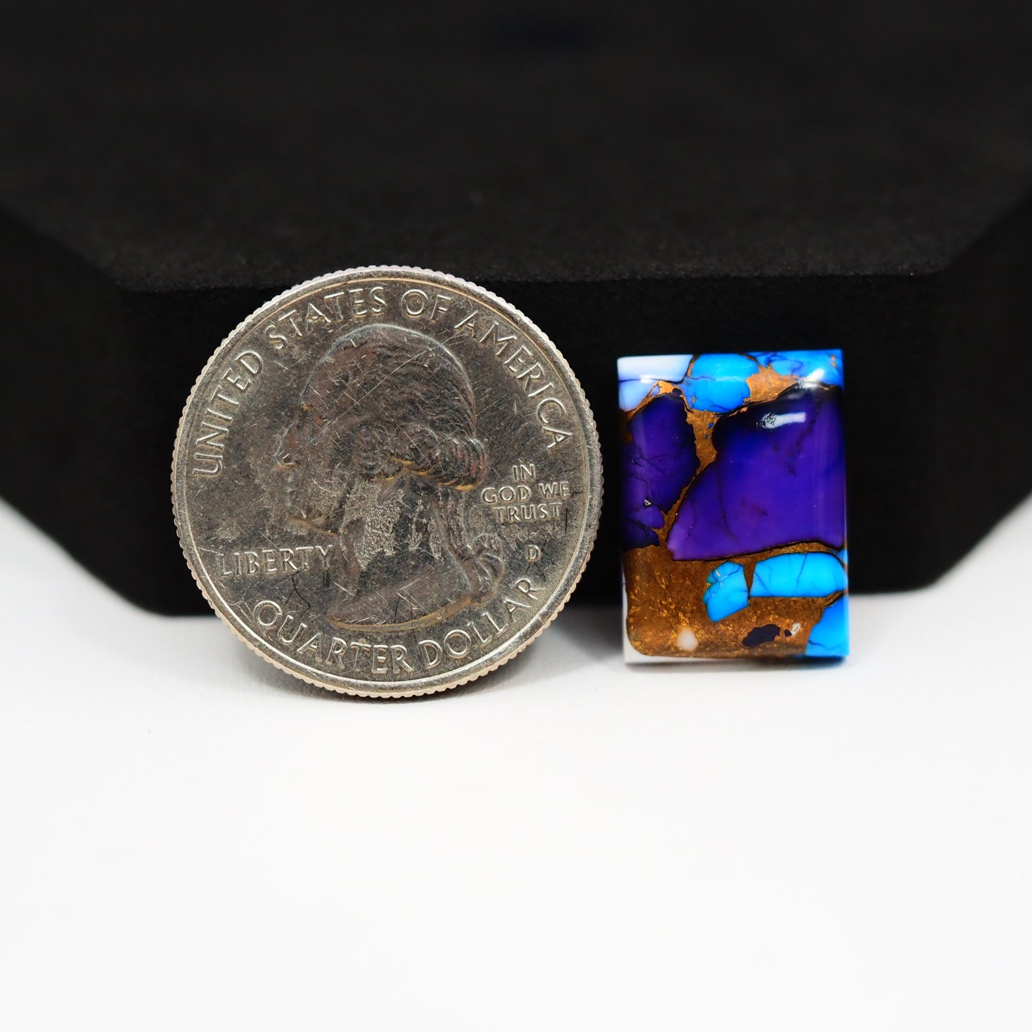 Purple Ice Rose Dahlia Cabochon 17x13mm 11.5ct Rectangle – Pedra Gems