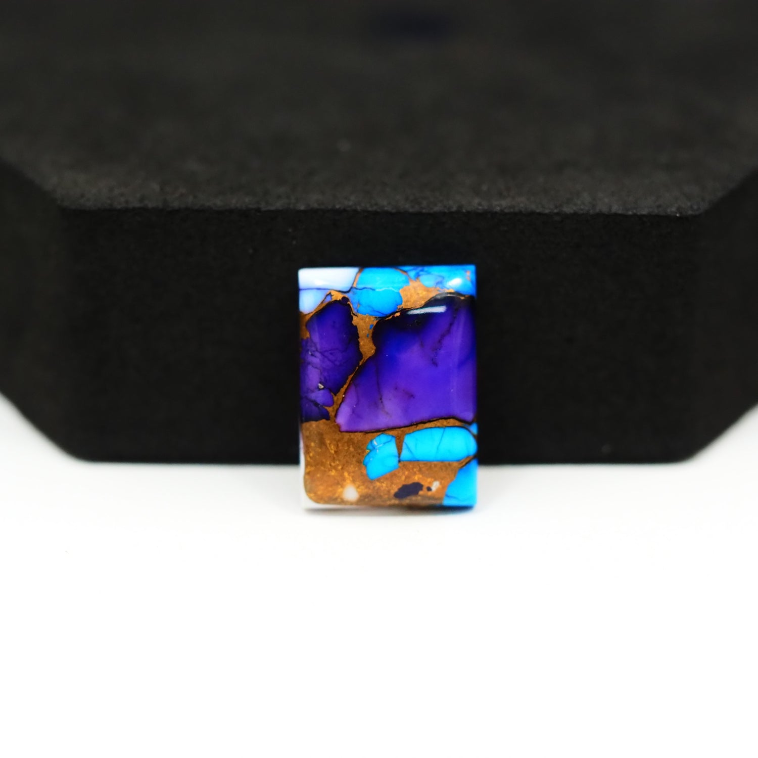 Purple Ice Rose Dahlia Cabochon 17x15mm 10ct Rectangle