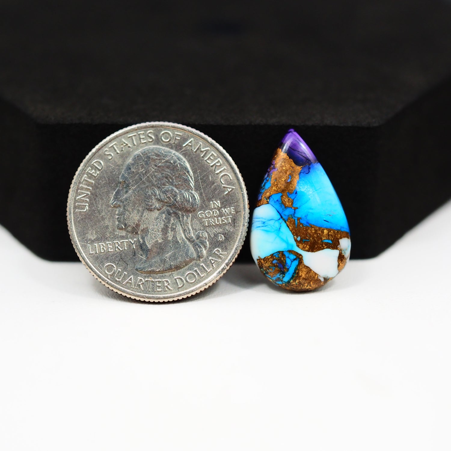 Purple Ice Rose Dahlia Cabochon 22x13mm 7.5ct Pear – Pedra Gems