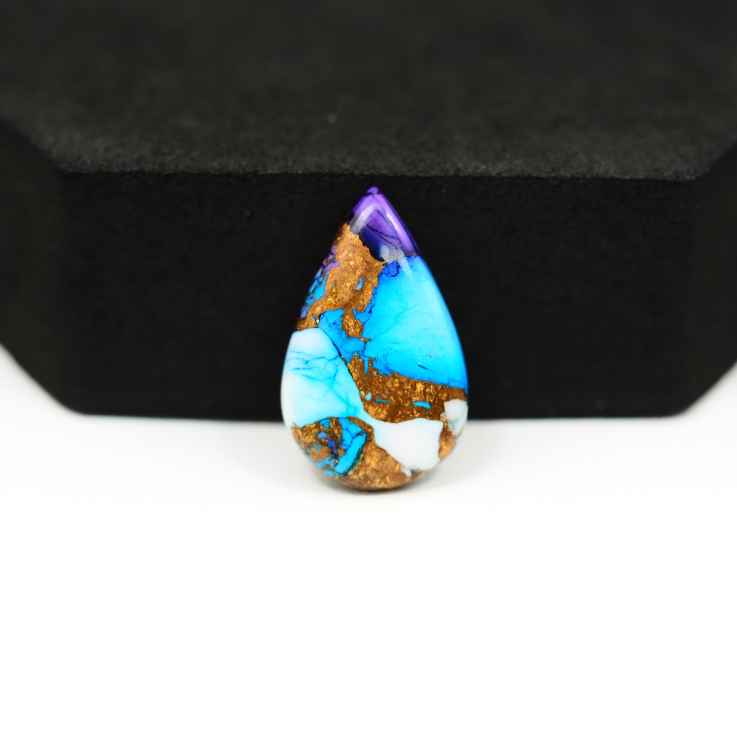 Purple Ice Rose Dahlia Cabochon 22x13mm 7.5ct Pear – Pedra Gems