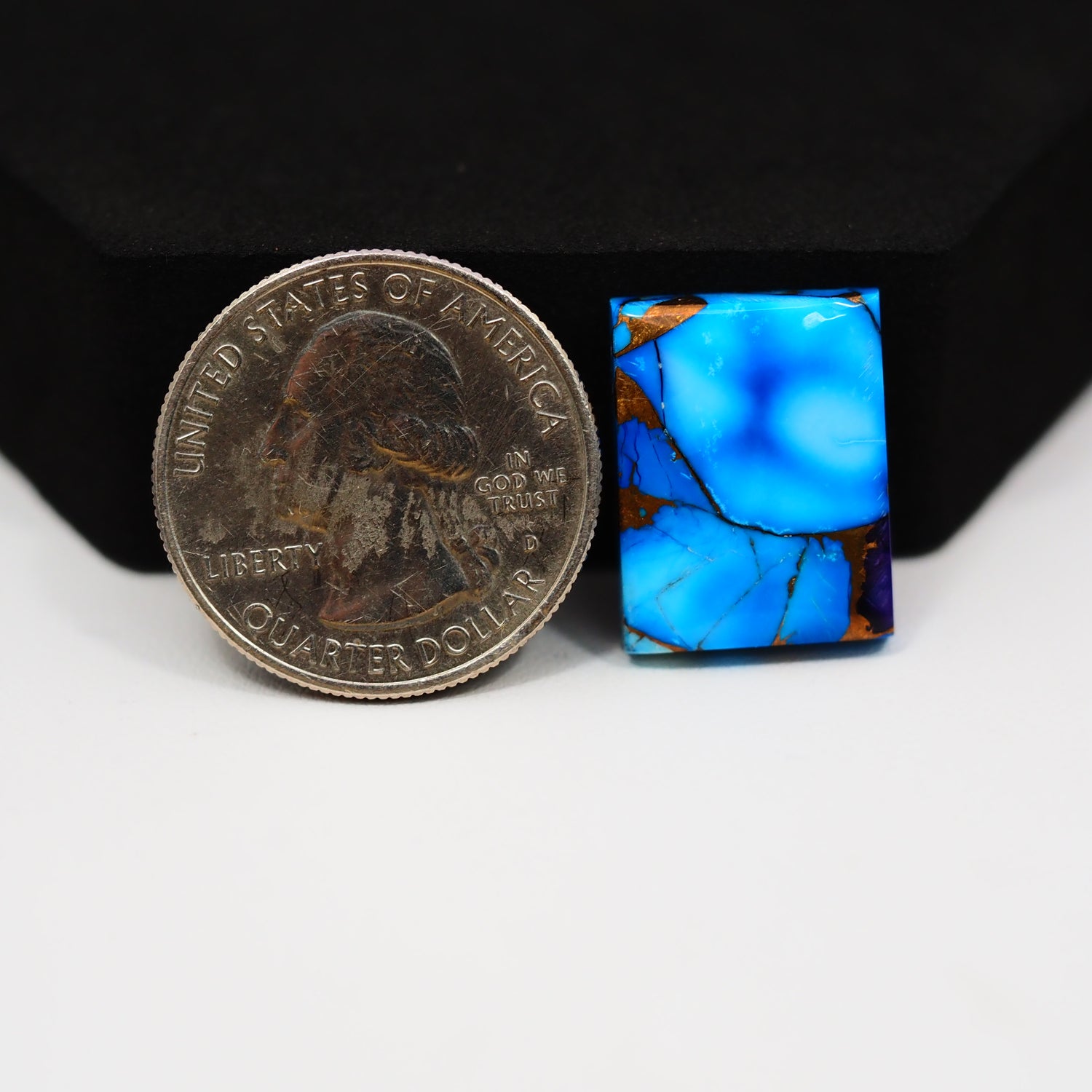 Purple Ice Rose Dahlia Cabochon 19x15mm 16ct Rectangle