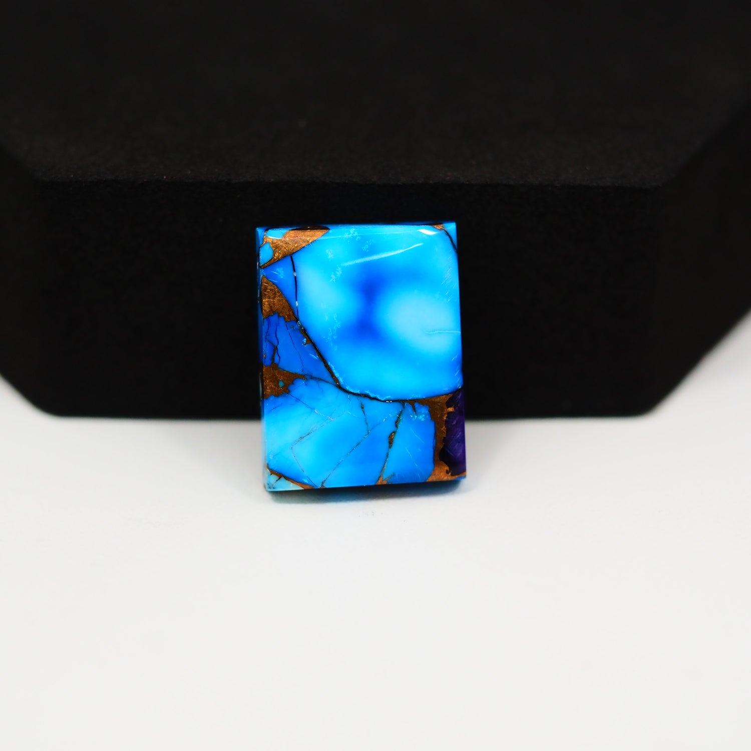 Purple Ice Rose Dahlia Cabochon 19x15mm 16ct Rectangle