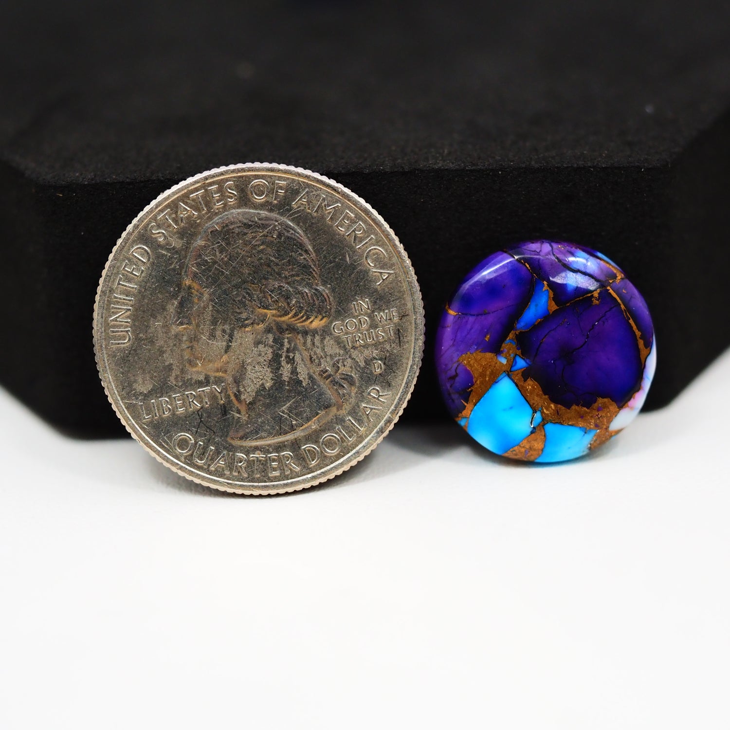 Purple Ice Rose Dahlia Cabochon 16x16mm 10ct Round – Pedra Gems