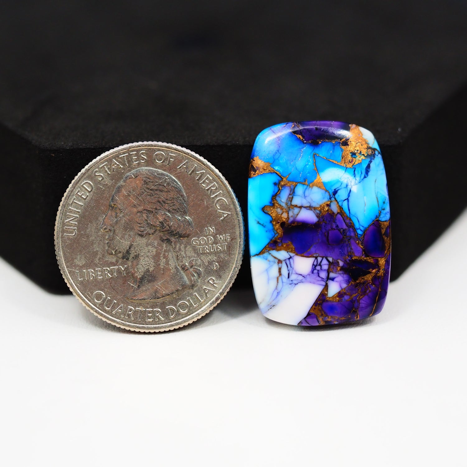 Purple Ice Rose Dahlia Cabochon 26x18mm 19.5ct Cushion – Pedra Gems