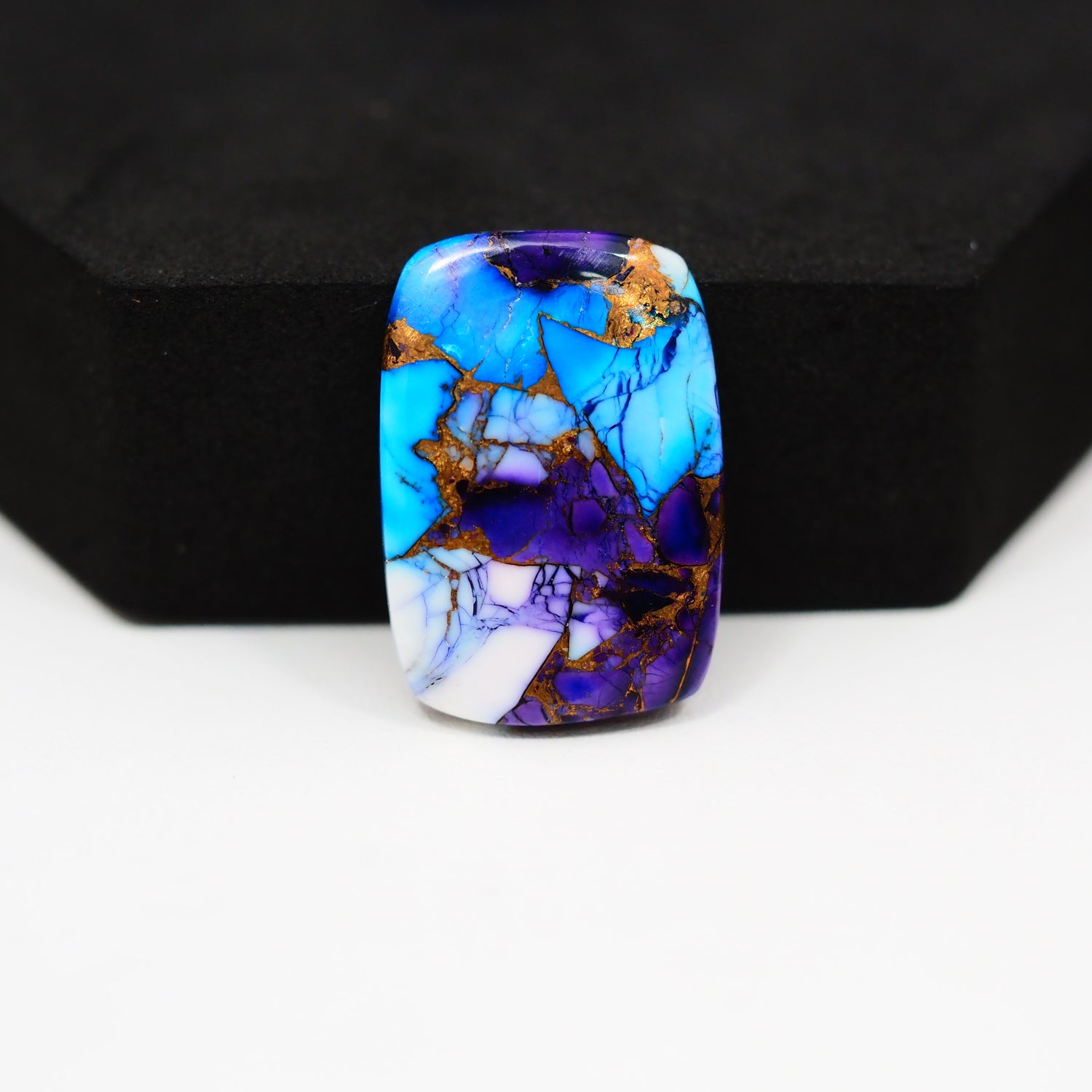 Purple Ice Rose Dahlia Cabochon 26x18mm 19.5ct Cushion – Pedra Gems