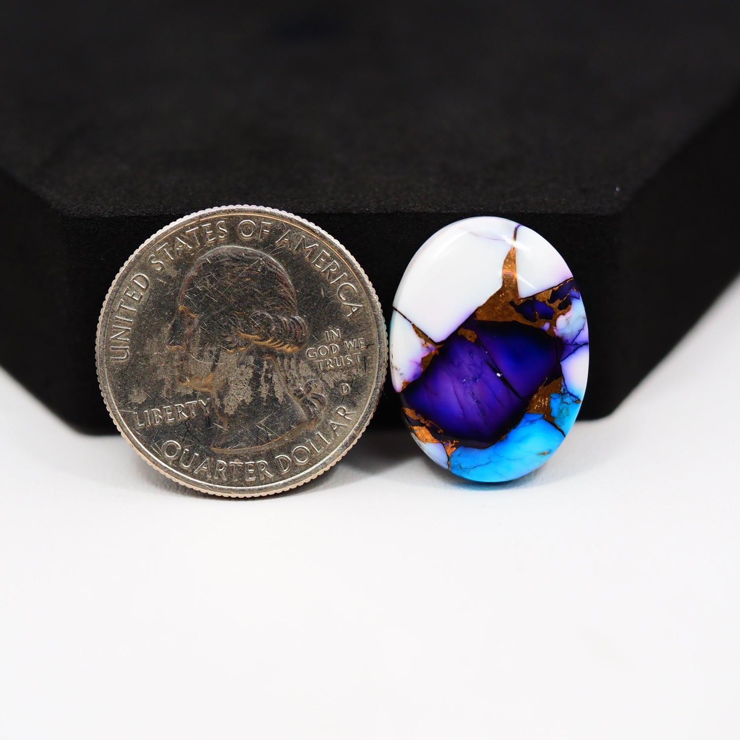 Purple Ice Rose Dahlia Cabochon 21x16mm 16ct Oval – Pedra Gems