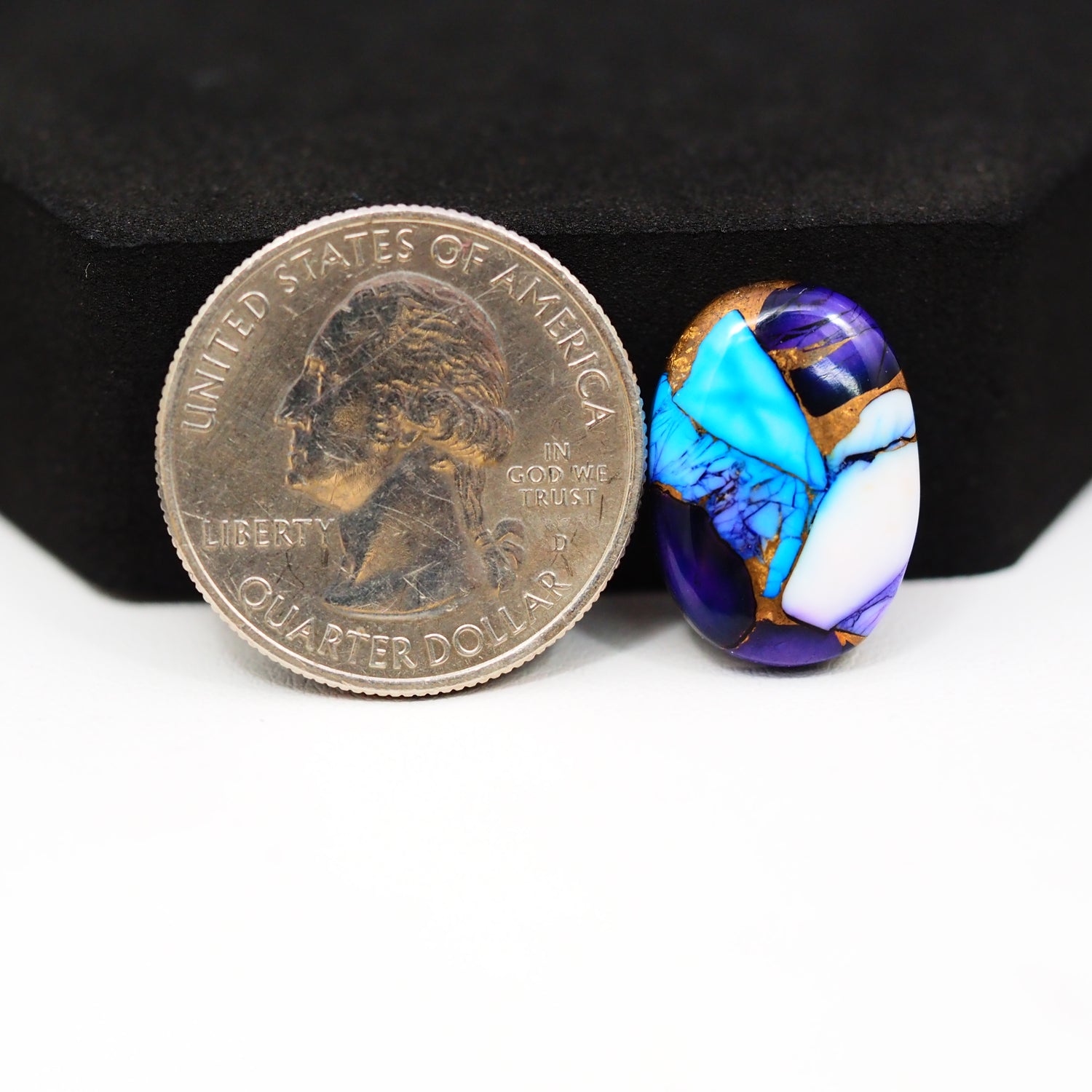 Purple Ice Rose Dahlia Cabochon 19x13mm 9.5ct Oval – Pedra Gems