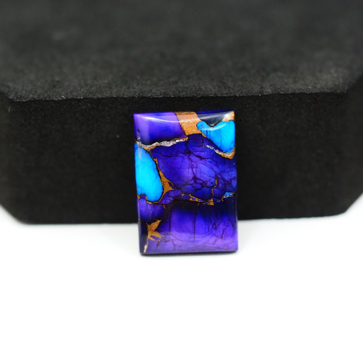 Purple Ice Rose Dahlia Cabochon 19x14mm 12ct Rectangle