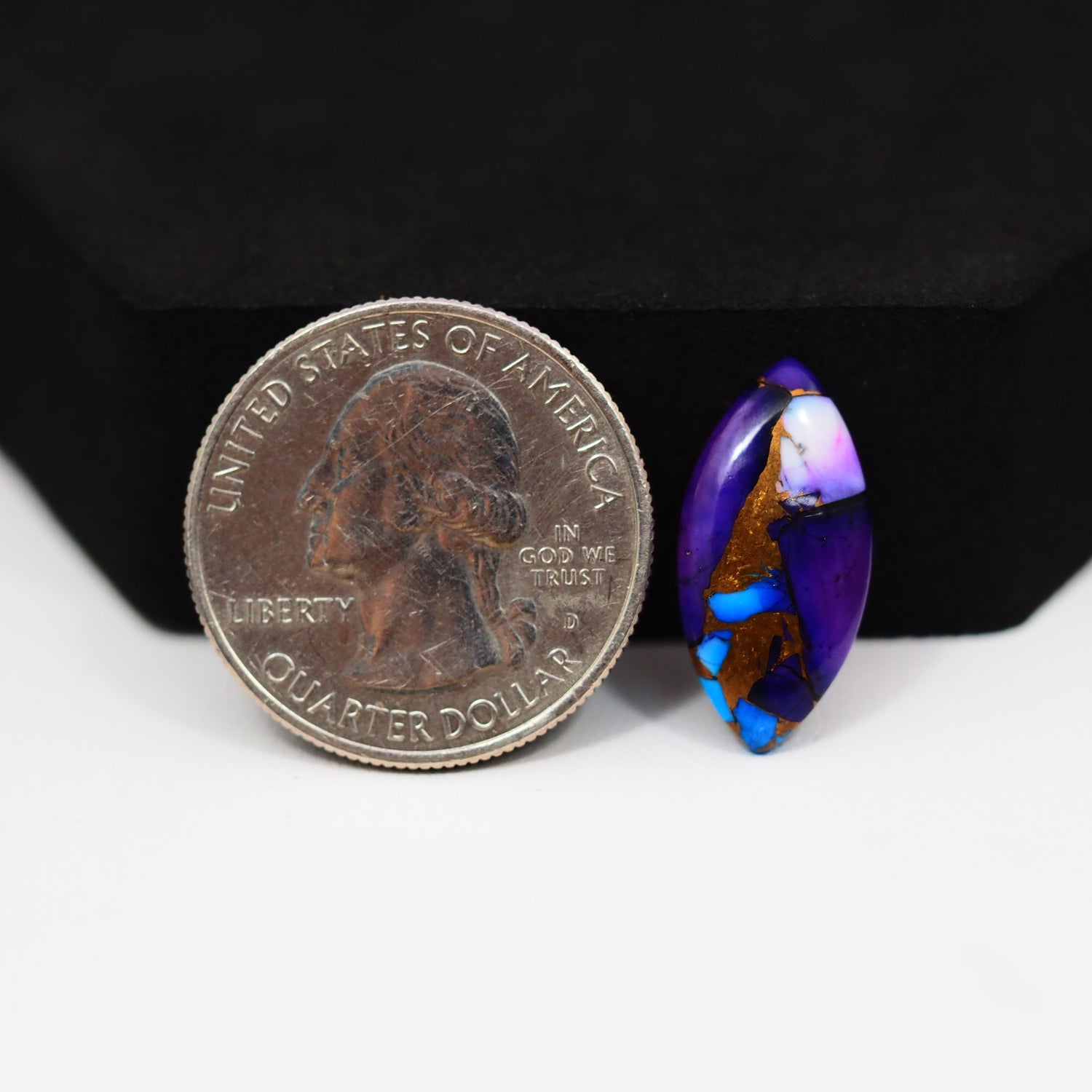 Purple Ice Rose Dahlia Cabochon 20x10mm 6.5ct Marquise (Navette) – Pedra Gems