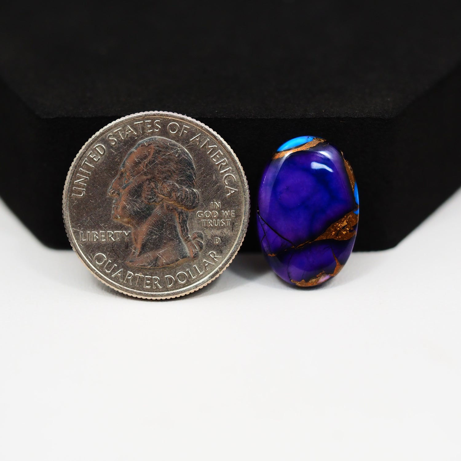 Purple Ice Rose Dahlia Cabochon 19x13mm 9.5ct Oval