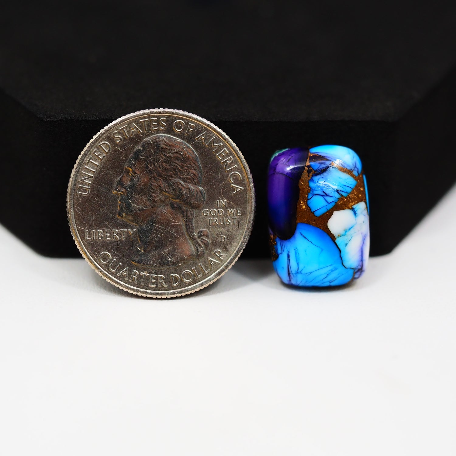Purple Ice Rose Dahlia Cabochon 18x13mm 11.5ct Cushion