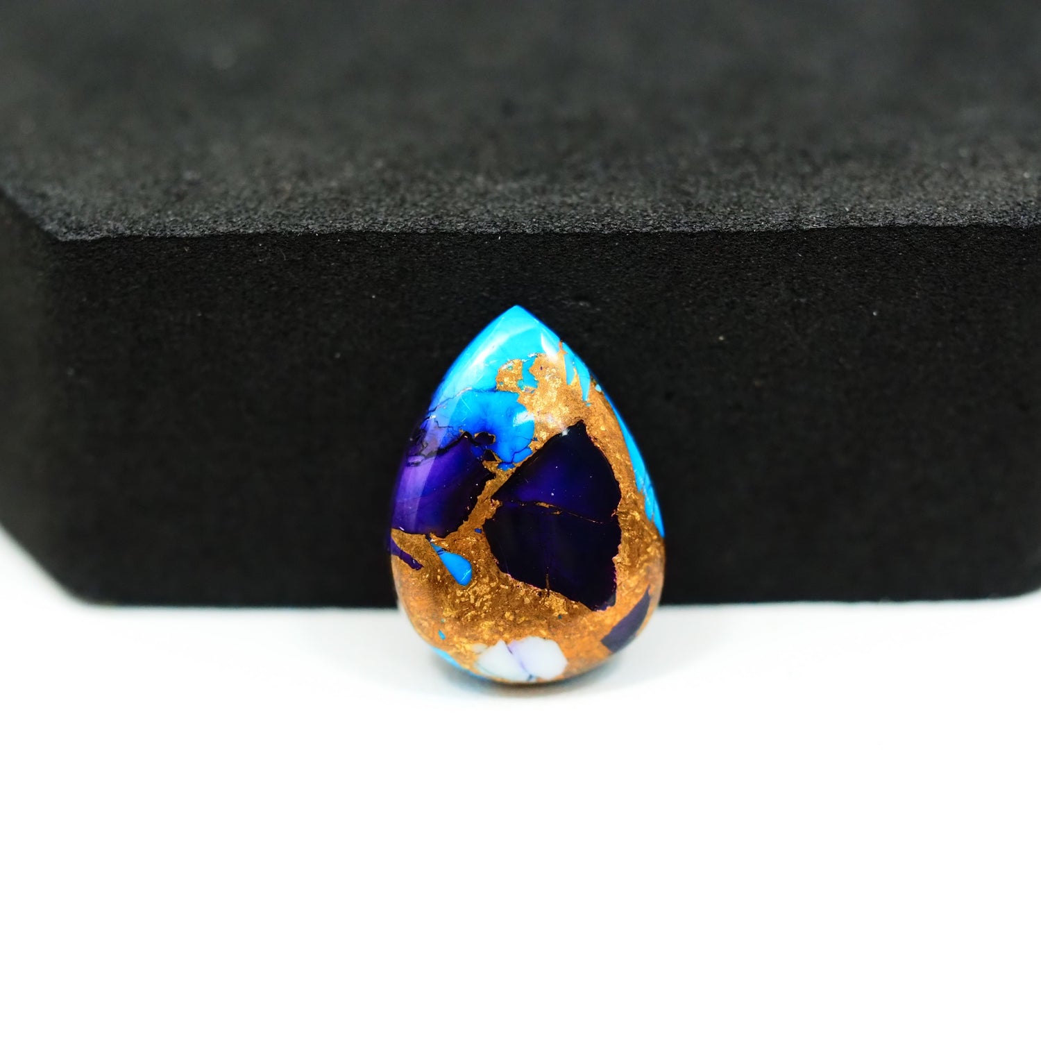 Purple Ice Rose Dahlia Cabochon 17x13mm 8ct Pear