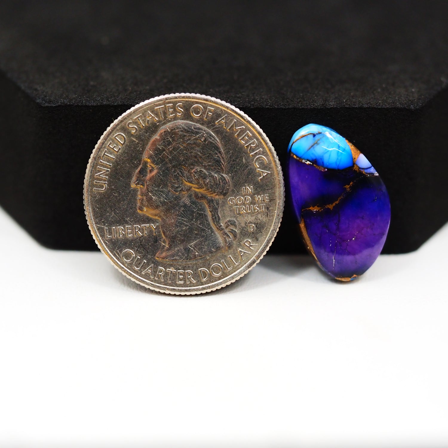 Purple Ice Rose Dahlia Cabochon 19x11mm 7ct Freeform