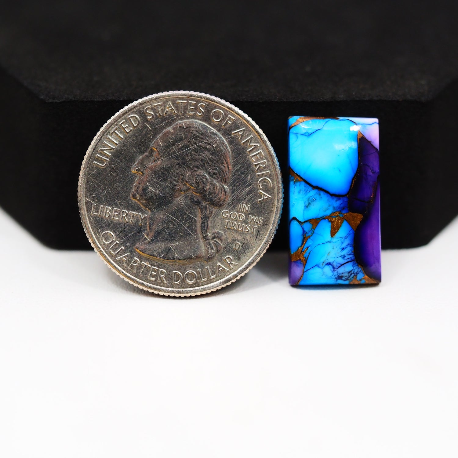 Purple Ice Rose Dahlia Cabochon 20x11mm 10ct Rectangle