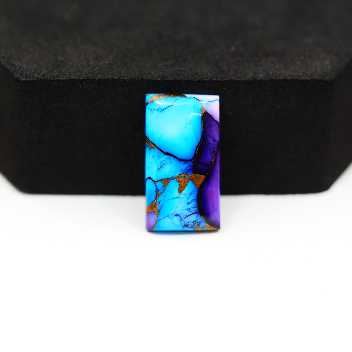 Purple Ice Rose Dahlia Cabochon 20x11mm 10ct Rectangle