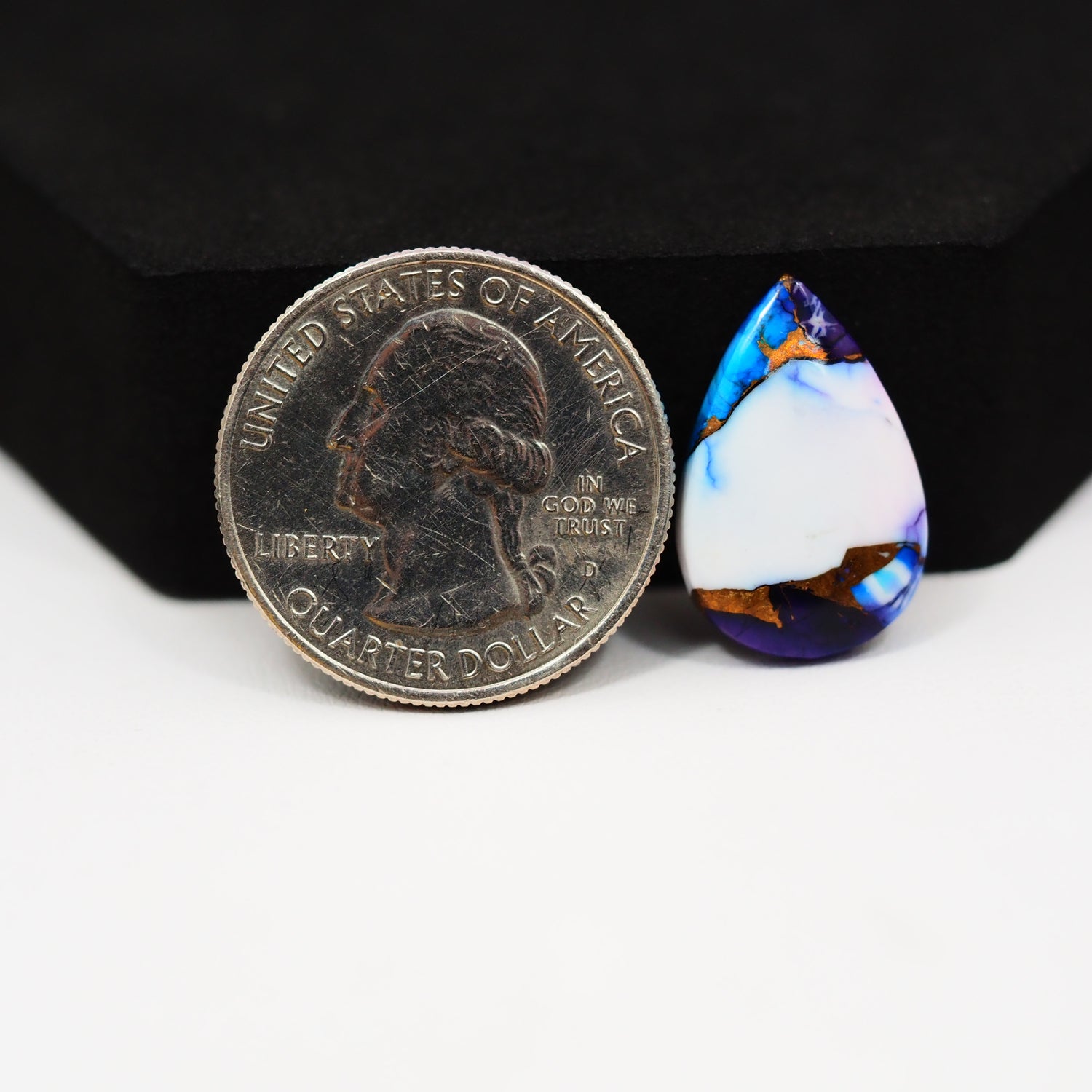 Purple Ice Rose Dahlia Cabochon 20x13mm 7.5ct Pear – Pedra Gems