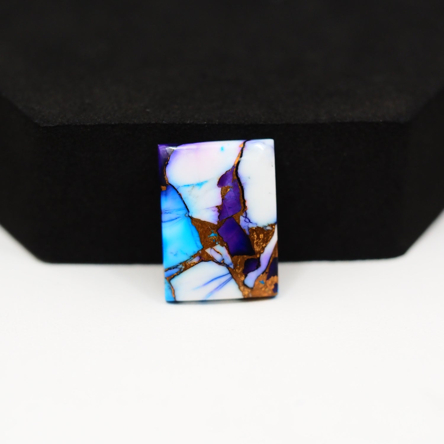 Purple Ice Rose Dahlia Cabochon 19x14mm 13ct Rectangle