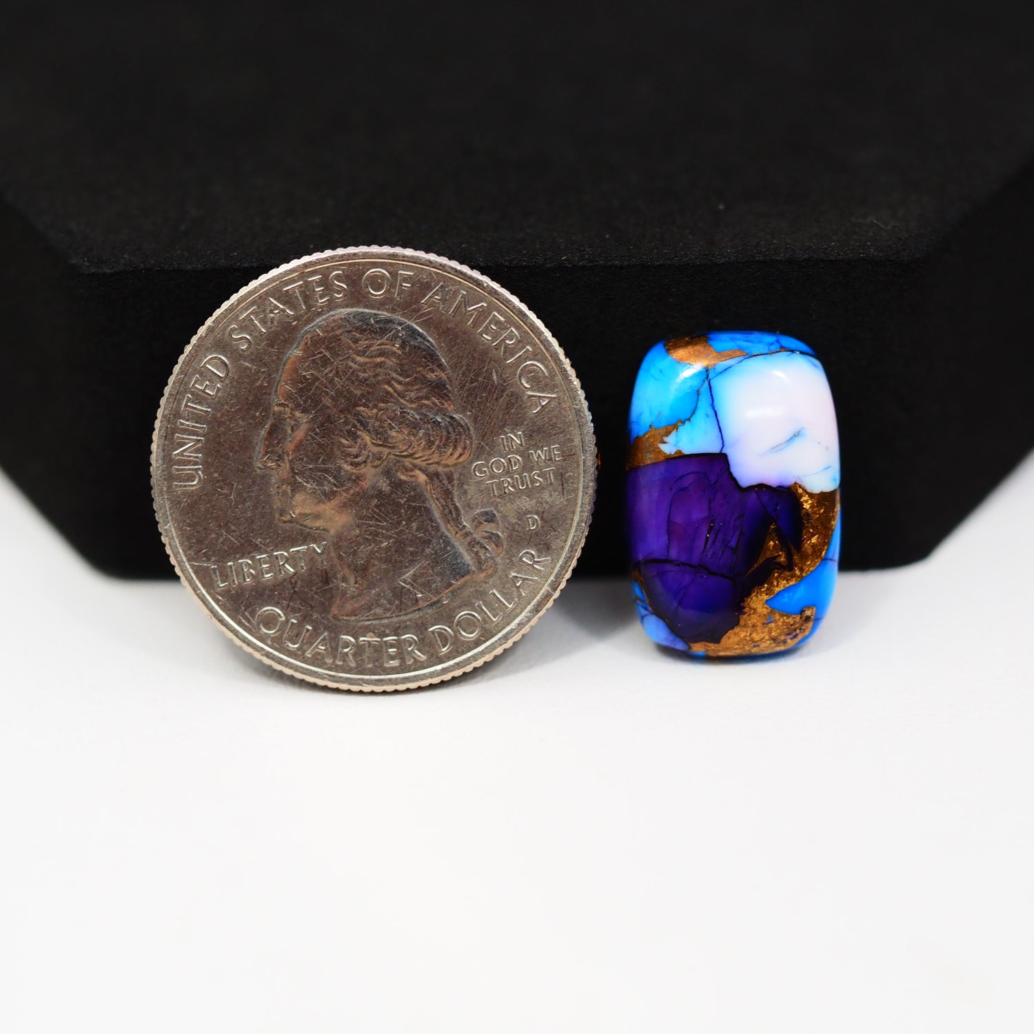 Purple Ice Rose Dahlia Cabochon 17x12mm 8ct Cushion