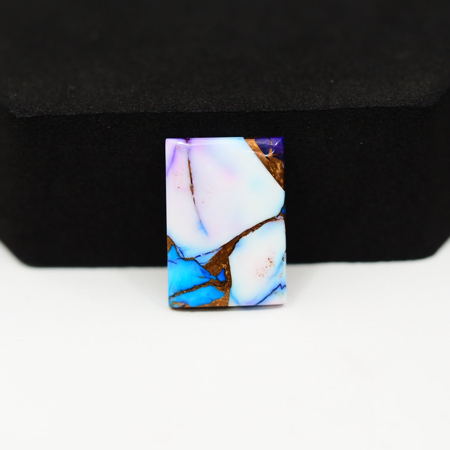 Purple Ice Rose Dahlia Cabochon 18x13mm 10.5ct Rectangle
