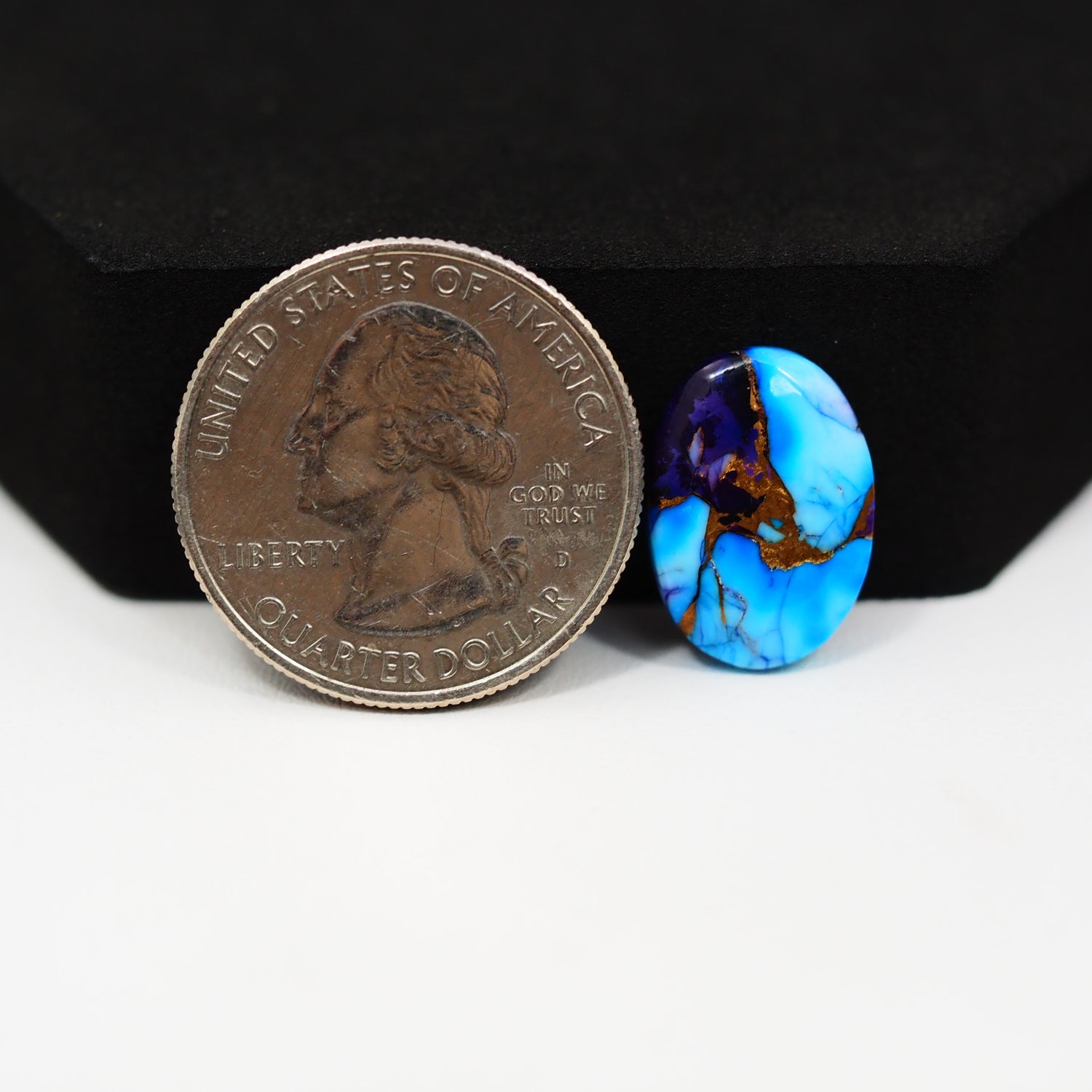 Purple Ice Rose Dahlia Cabochon 16x12mm 6.5ct Oval