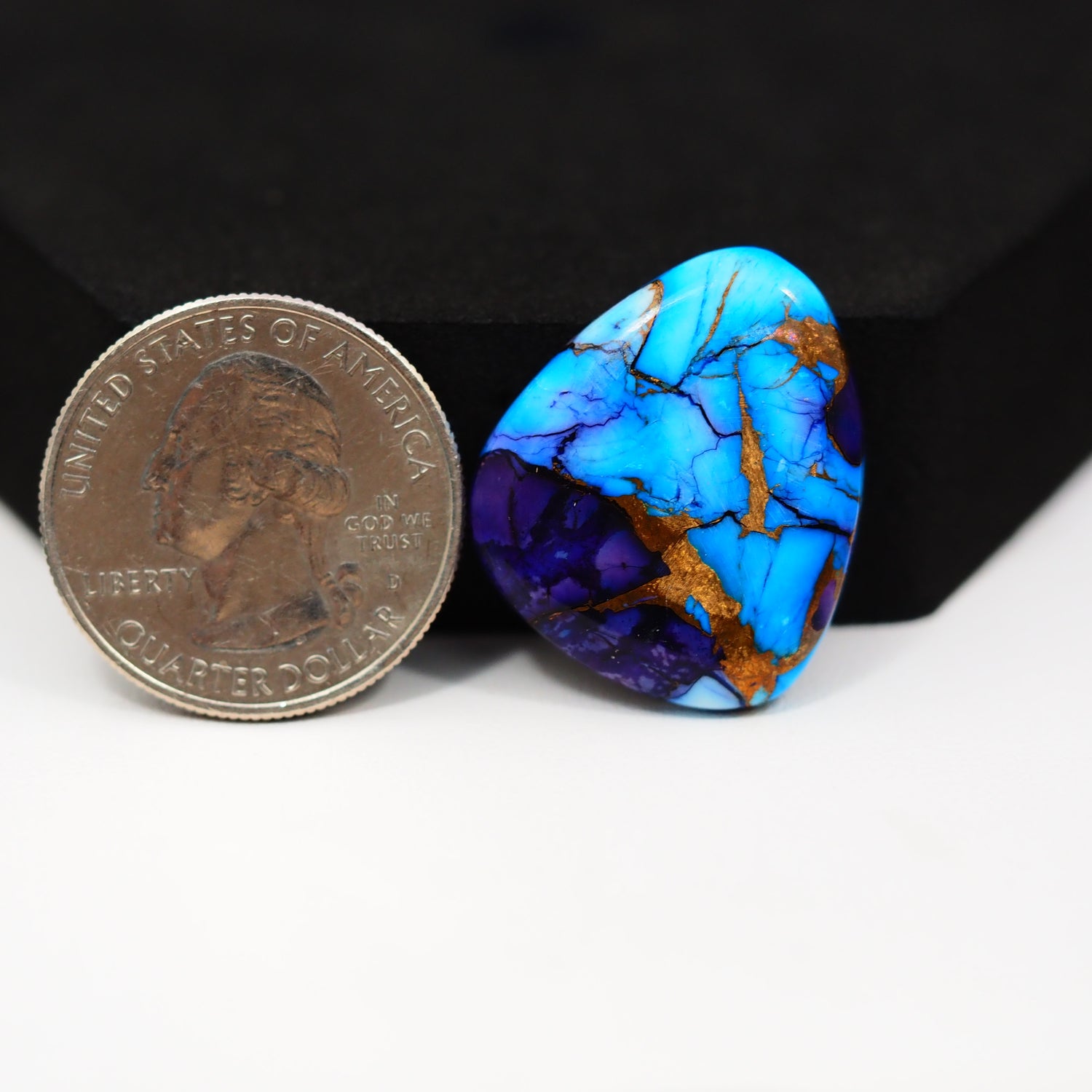 Purple Ice Rose Dahlia Cabochon 25x22mm 21ct Freeform