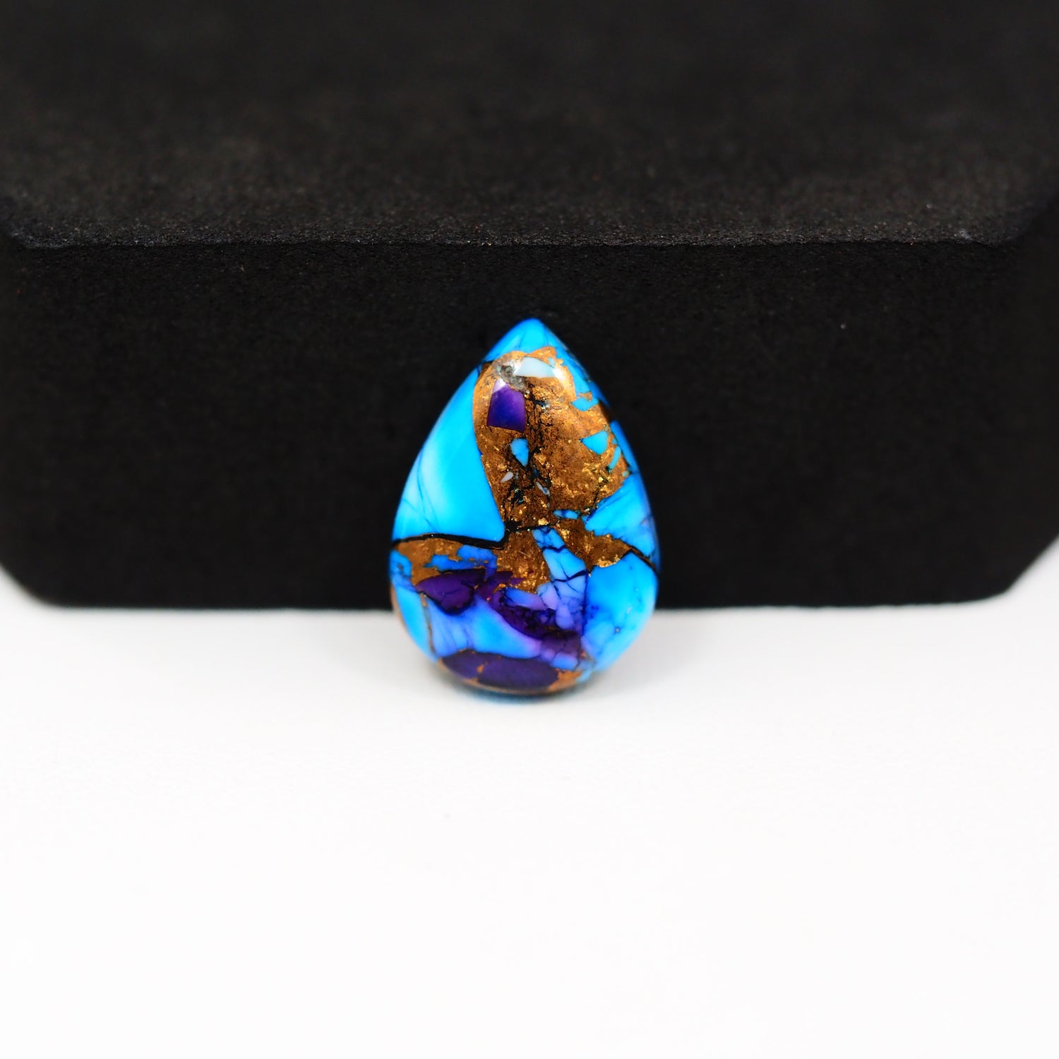 Purple Ice Rose Dahlia Cabochon 17x13mm 6ct Pear