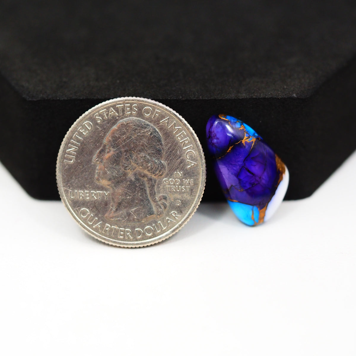 Purple Ice Rose Dahlia Cabochon 18x11mm 7.5ct Freeform - Pedra Gems