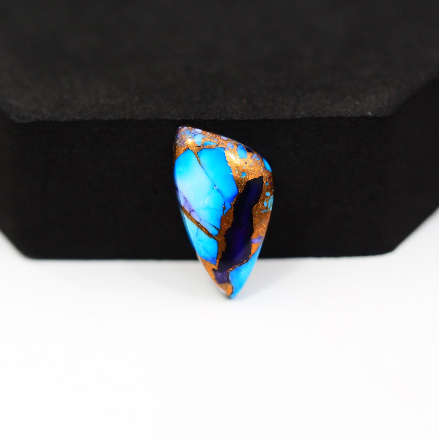 Purple Ice Rose Dahlia Cabochon 20x12mm 10ct Freeform - side angle