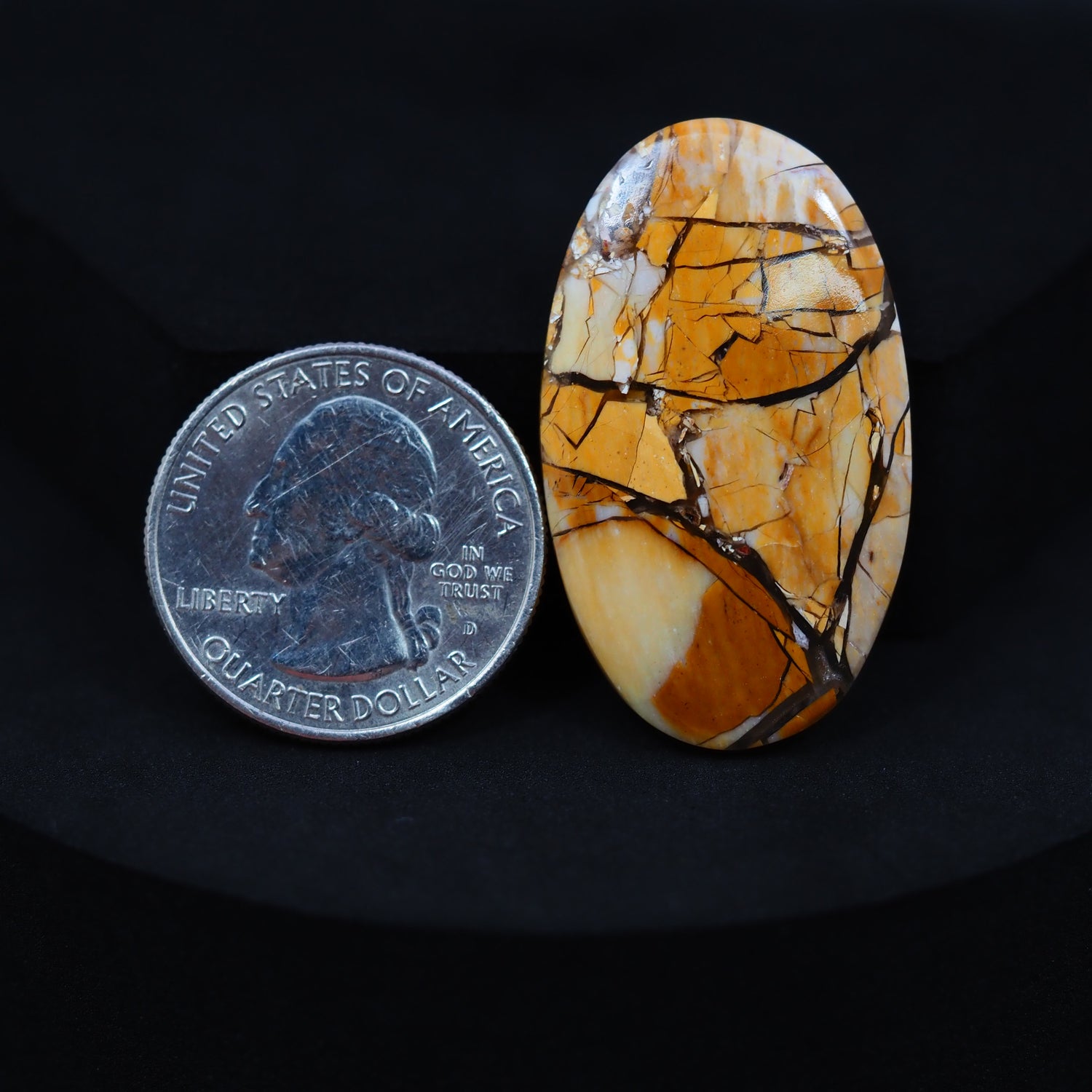 Brecciated Mookaite Cabochon 38x22mm 28.5ct Oval