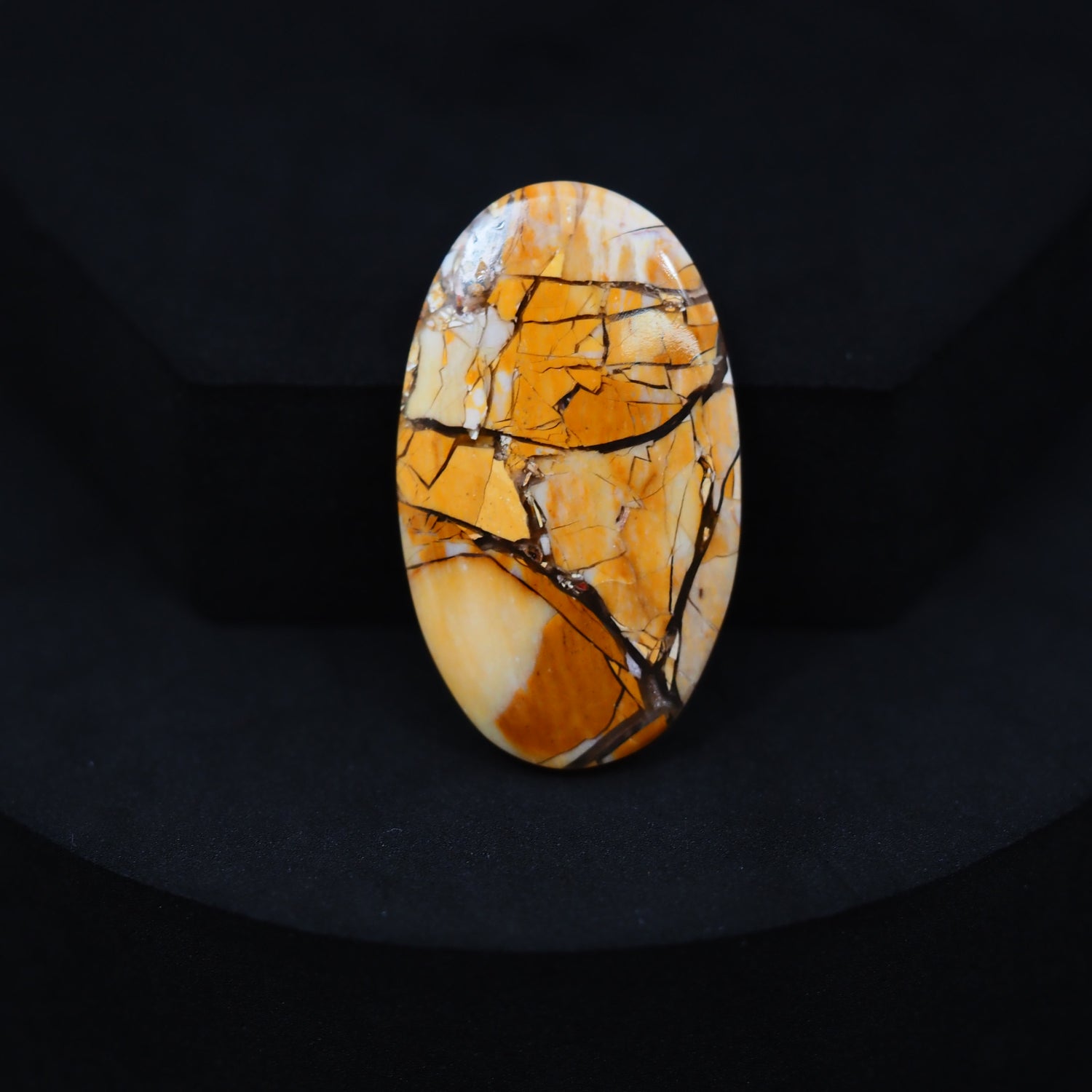 Brecciated Mookaite Cabochon 38x22mm 28.5ct Oval