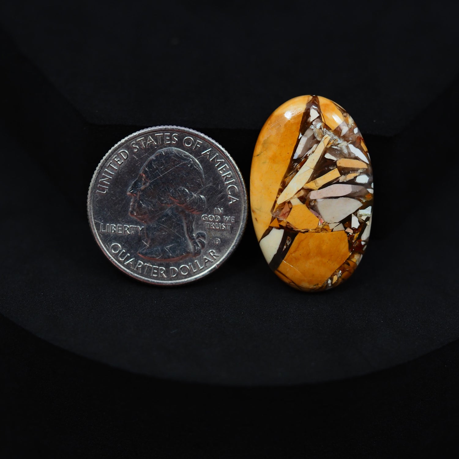 Brecciated Mookaite Cabochon 29x18mm 16.5ct Oval